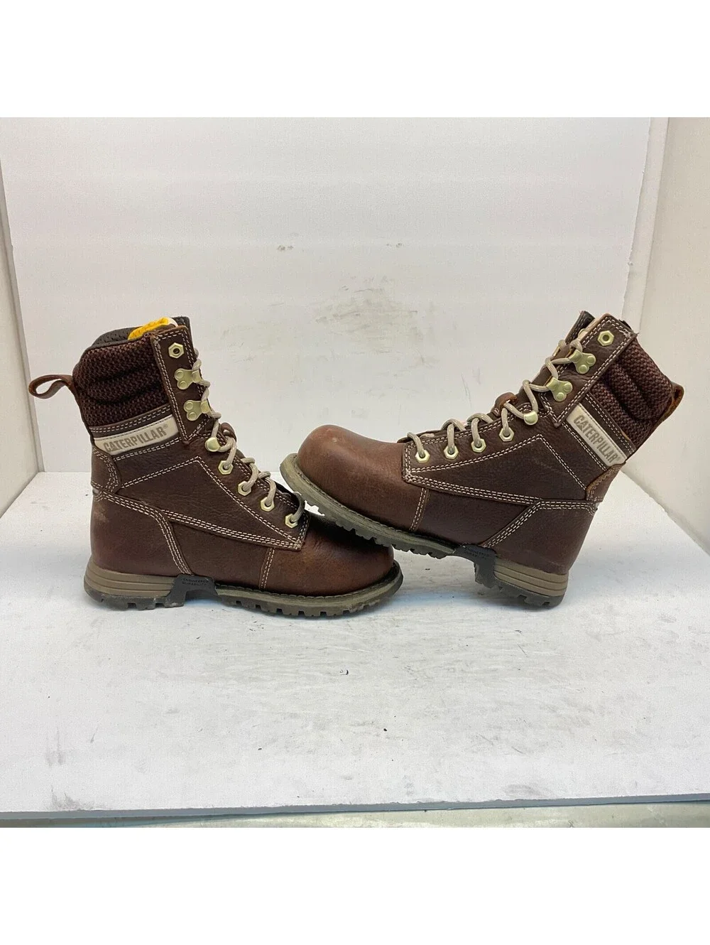 Caterpillar Women's 8” Clover Steel Toe Work Boots P311182 Brown Size 5M